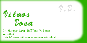 vilmos dosa business card